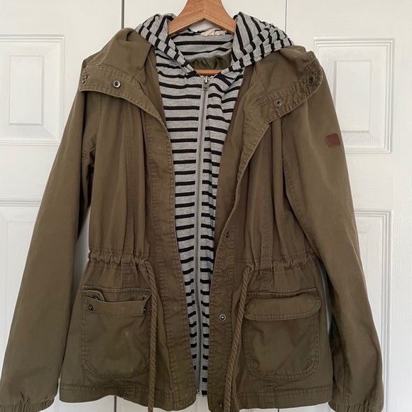 Army Green Zip-up Jacket - Picture 1 of 4